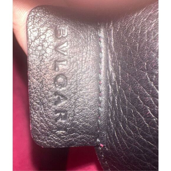 Bvlgari Leather Heart Logo Mini Tote Bag Black Red Gold Preppy Cute Winter Fall - Picture 5 of 12
